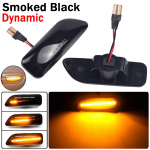2tk LED poritiiba k&uuml;lgmised gabariidituled Volvo S60 V70 S80 XC70 XC90 j&auml;rjestikuse d&uuml;naamilise voolava suunatule vilkuri kordaja jaoks Dynamic Black