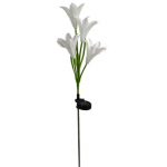 Solar Lily maapinnale paigaldatav lamp Parim valik p&auml;ikeseenergia lillede jaoks v&auml;listingimustes veekindlate p&auml;ikesevalgustite jaoks aiavalgustid multicolor light valge