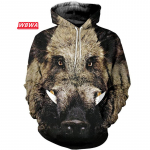 Boar Hunter meeste kapuuts Loomade jaht Camo Tattoo Pullover Harajuku vabaaja ELK Hunte dressipluusid 3D Prinditud Suured riided M