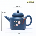 Yixing Purple Clay teekann Boutique Teekannu ilukeetja Meistri k&auml;sit&ouml;&ouml;na valmistatud teen&otilde;ud kingitused Toores maagi taevasinine muda Autentne 200ml 200ml