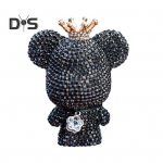 Rhinestone Bear auto &otilde;huv&auml;rskendaja &otilde;huventilaatori kinnitus kauakestva l&otilde;hnaga l&otilde;hnaeemaldusklambri t&uuml;&uuml;p auto &otilde;hu v&auml;ljalaskeava aroomiteraapia difuusor auto must