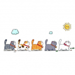 J531#Climbing Cats kleebis auto vin&uuml;&uuml;lkleebise veekindlal kaunistusauto kleebistel 20cm-Longest Side