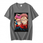 Anime Jujutsu Kaisen T-s&auml;rk Naljakas Itadori Yuji Ryomen Sukuna Manga graafiline koomiks tr&uuml;kitud vabaaja meeste T-s&auml;rgid Puuvillased l&uuml;hikeste varrukatega Suured topid XXXL must