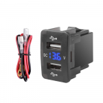 12v 24v auto topelt-usb laadija kiirlaadija 4.2a automaatse adapteri pistikupesad pingeekraan Toyota Corolla jaoks must