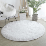 Punane vaip &uuml;mmargune pehme kohev vaip Soliidne mitmev&auml;rviline &uuml;mmargune diivanilaua vaip Palus lastetoa vaibad Shaggy m&auml;ngumatt Armas Diameter 200cm