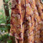 Johnature Summer Woman Vintage avara ketaspandlaga kleit puuvillane kolme neljandiku mustriga O-kaelusega Hiina stiilis kleit One Size