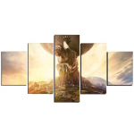 L&otilde;uend HD Prindid Pildid Seinakunst 5 Pilt Videom&auml;ng Atlas God Painting Kodukaunistus Moodne plakat Elutoa kaunistus Ilma raamita 20x35cm*2 20x45cm*2 20x55cm*1