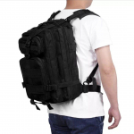 Military Tactical Black Pack seljakott veekindel v&auml;ike seljakott v&auml;ljas matkamiseks must