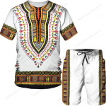 Chic Style meeste Aafrika toteemiga tr&uuml;kitud T-s&auml;rgikomplektid Suures suuruses Meeste Etnilised Primitiivsed Tribal-tr&uuml;kiga dressid Traditsioonilised r&otilde;ivad 6XL