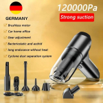 Uus 120000pa v&otilde;imas autotolmuimeja juhtmevaba kaasaskantav puhastusrobot mini kodu &otilde;ues m&auml;rg- ja kuiveraldusklaviatuuri puhastamine auto puhastamine Brushless upgrade black