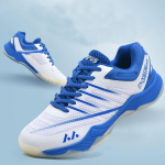 36-46LEFUS Meeste/naiste &uuml;ldspordijalatsid Nahast Kvaliteetsed sulgpallijalatsid libisemisvastased lauatennisejalatsid Hingavad tennised 41 valge/sinine