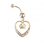 1 tk &otilde;&otilde;nes armastuse s&uuml;damekroon kivist varras, naba naba r&otilde;ngas, augustamine