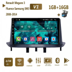 Androidi GPS-autoraadio Renault Megane 3 Fluence Samsung SM3 jaoks 2008&ndash;2014 multimeediumipleier DSP Carplay 2+32GB 1+16GB