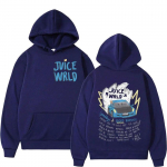 R&auml;ppar Juice Wrld Fashion Hoodie Naiste Hip Hop Casual S&uuml;gis/Talvine kampsunid Unisex Punk Gooti Pullover Pusad T&auml;navar&otilde;ivad S tumesinine v&auml;rv