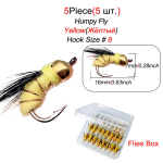 5/10/15/20/25 tk/karbis Karpkala K&auml;rbsed Kuivad/Niisked Forelli K&uuml;&uuml;rus K&auml;rbes Kollased V&auml;rvid Kalap&uuml;&uuml;gilandid 5Pcs-Flies Box
