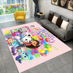 Armas Gabbys Dollhouse multifilmi vaibavaip kodu elutuppa magamistoa diivani uksemati sisekujundus, laste m&auml;nguala vaip libisemiskindel p&otilde;randamatt 100cm x 120cm