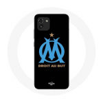 Coque pour Samsung Galaxy A03 Logo Olympique de Marseille Fond Noir