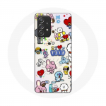 Coque pour Samsung Galaxy A33 5G BTS Bangtan Sonyeondan BT21 Van Tata Chimmy Cooky Rj Koya Mang Et Shooky