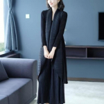 Wrinkled jacket for spring wear, new lapel, long sleeved, medium length trench coat, loose fit, oversized for a slimming and stylish look One Size must