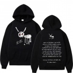 R&auml;ppar Drake k&otilde;igile koertele. Kirjaga kapuuts Meeste hip-hop vintage-pullover, mood vabaaja suur kapuutsiga t&auml;navariided M