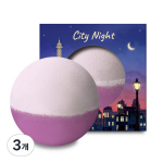 Flu Love Night Salt Bubble Bath Bomb Large City Night, 200g, 3 pieces