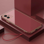Samsung A04 &uuml;mbrisele Galaxy A04e A05 F14 F04 M04 M13 5G A04 a03core kate Luksuslik kandiline plaaditud telefoni&uuml;mbris P&otilde;rutuskindel tagakaas Galaxy A04e&Case & Strap veinipunane v&auml;rv