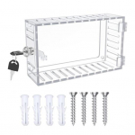 Termostaadi kate v&otilde;tmelukuga, l&auml;bipaistev, lihtsasti paigaldatav universaalne termostaadi lukukarbi termostaadikaitse