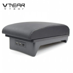 Vtear For Mitsubishi Xpander armrest car interior Accessories USB arm rest storage box center console styling decoration cover For Xpander black