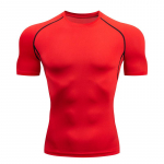 Meeste kompressioons&auml;rgid Athletic Quick Dry Hingavad l&ouml;&ouml;bekaitse Athletic Tight Treeningtopid suvised S