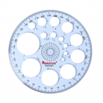 Geomeetriline &scaron;abloon Plastikust m&otilde;&otilde;tejoonlaud, ringid, joonistavad kuju &scaron;abloonid 1