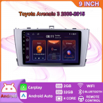 Android 2 Din auto multimeediumipleier Toyota Avensis 3 2008-2015 peaseadmele Stereo Carplay GPS-navigatsioon BT WIFI 4+64GB 2+32GB