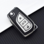 Toyota Aygo Yaris Highlander Camry RAV4 jaoks V&otilde;tmehoidja TPU 3 nupuga Autov&otilde;tme kate Kest Kaitsja Fob Auto Tarvikud h&otilde;be