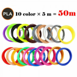 PLA plastik 3D-pliiatsi jaoks 100 meetrit 20 v&auml;rviga 3D-printeri filamenttr&uuml;kimaterjalid Lisatarvikud Laste loomingulised 3D-maalimise t&ouml;&ouml;riistad 5M x 10 Colors(Total 50M)