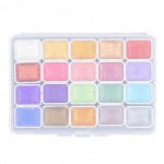 Glitter akvarellv&auml;rvide komplekt p&auml;rlmutterjas lahustuv metallikv&auml;rvid akvarell l&auml;ikiva k&otilde;rgl&auml;ikega jaoks 20 Colors