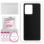 apgo Protective Skin Sticker for the back compatible with Vivo S12 Pro, Wrap Film, Foil, Vinyl - Pattern Carbon Black