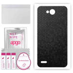 apgo Protective Skin Sticker for the back compatible with LG X power2, Wrap Film, Foil, Vinyl - Pattern Black Honeycomb