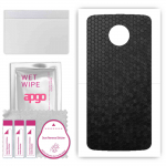 apgo Protective Skin Sticker for the back compatible with Motorola Moto Z Play, Wrap Film, Foil, Vinyl - Pattern Black Honeycomb