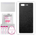 apgo Protective Skin Sticker for the back compatible with ZTE nubia X, Wrap Film, Foil, Vinyl - Pattern Black Honeycomb