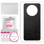 apgo Protective Skin Sticker for the back compatible with Honor X9, Wrap Film, Foil, Vinyl - Pattern Black Honeycomb