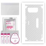 apgo Protective Skin Sticker for the back+sides compatible with Asus ROG Phone 6, Full Wrap Film, Foil, Vinyl - Pattern Transparent Carbon