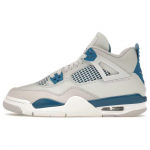 Air Jordan 4 Retro GS Military Blue 2024 Laste tossud Valge Off-White Neutraalhall HF4281-141 36