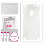 apgo Protective Skin Sticker for the back+sides compatible with Samsung Galaxy S9, Full Wrap Film, Foil, Vinyl - Pattern Matte Transparent