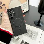 Magsafe Deer PU nahast &uuml;mbris Samsung Galaxy S24 Ultra S23 S22 S21 Plus jaoks Samsung S23 S24 S22 Ultra magnetiline kate Samsung Note 20 Ultra