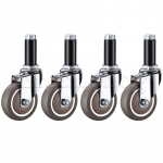 4 tk Laiendatava Varrega Rattad, TPE Kummiratas sisseehitatud kuullaagriga &uuml;mmarguse toru jaoks 22-28mm Kaubanduslikud K&ouml;&ouml;gi Valmistuslauad 2 inch