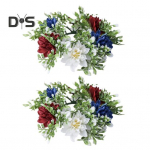 2 tk Isamaaline kunstlik p&auml;rg, k&uuml;&uuml;nals&otilde;rmus Iseseisvusp&auml;eva samba k&uuml;&uuml;nlahoidja punane valge sinine lillep&auml;rja 4. juuli keskosa kaunistus A