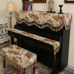 Euroopa žakaarst &scaron;enillist klaverikate helmestega tutiga klaveri kaitse&uuml;mbris Vintage lillemustriline klaveritaburet kate riidest r&auml;tik key towel 180x28cm