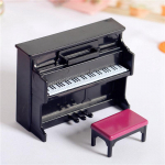 Miniatuurne klaverikomplekt 1/12 Dollhouse Mini muusikalklaver koos taburetiga klaverimuusika instrumentide mudel lastele kingituseks kodukaunistuseks CHINA