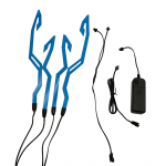 Mootorrataste kiivri tulede komplekt, jalgrattas&otilde;idukiivri LED-kleebisvalgusti &ouml;&ouml;s&otilde;idu signaali kiivri tuli mootorrattale sinine