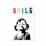 Banksy grafitikunst SMILE t&uuml;drukute plakatite ja tr&uuml;kistega L&otilde;uendimaaling seinapildid elutoa kodukaunistamiseks 21x30cm No Framed