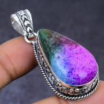 Rainbow Solar Quartz Gemstone 925 Steling Silver Jewelry Pendant 2.09 u7f93